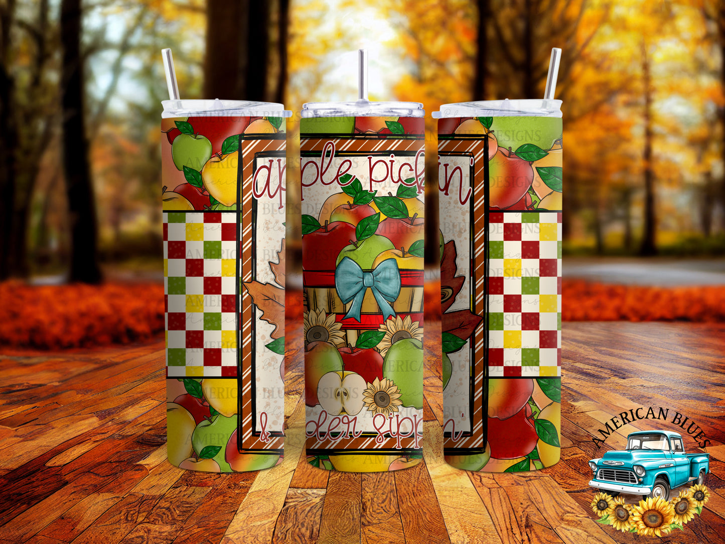 Apple pickin' & cider sippin'- 20 oz wrap | American Blues Designs