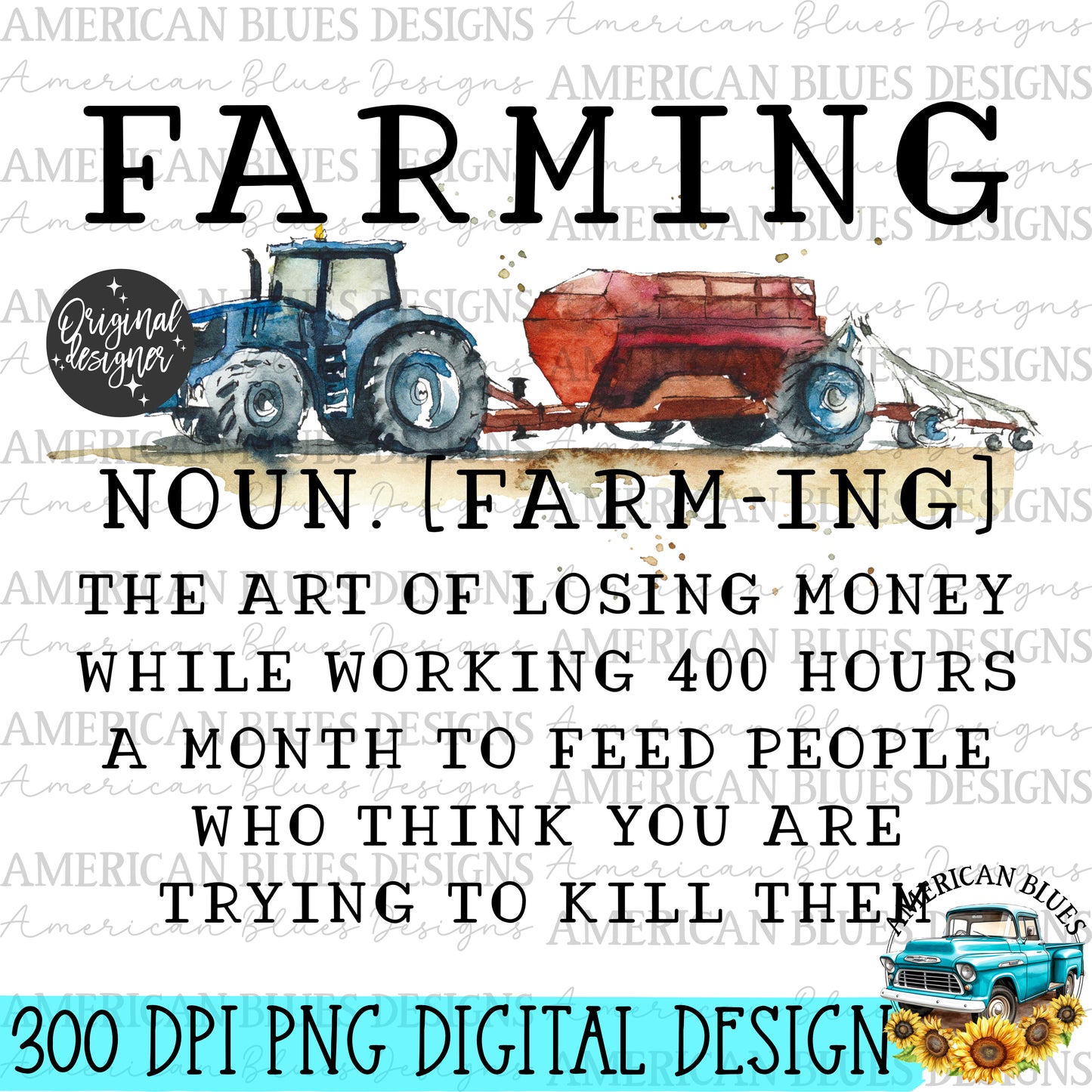 Farming Definition digital design | American Blues Designs