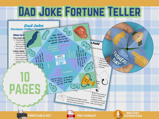 Dad Joke Cootie Catcher Fortune Teller Printable