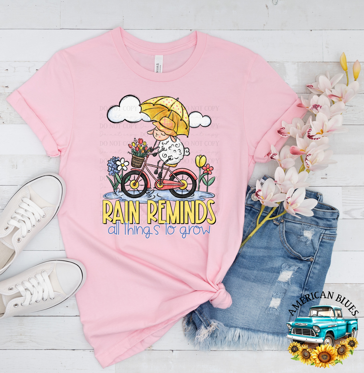 Rain reminds all things to grow digital design | American Blues Designs