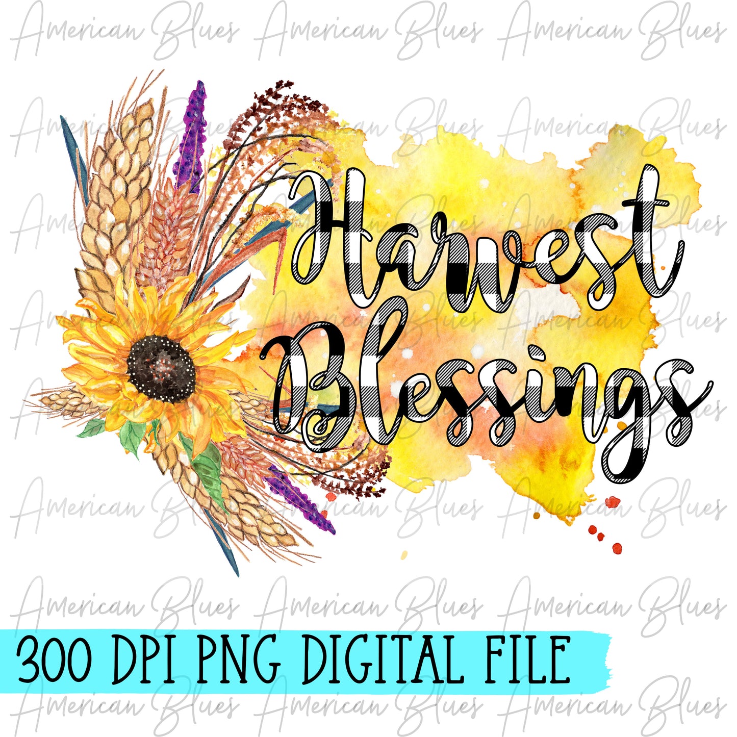 Harvest Blessing-checkered & yellow