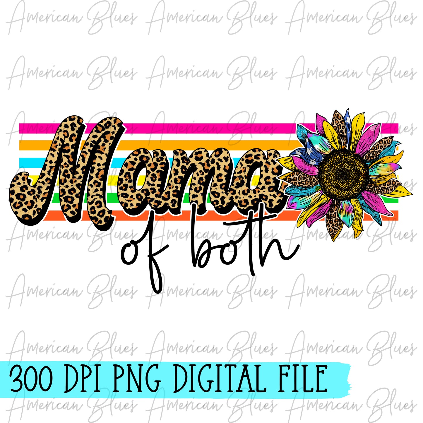 Mama of both- leopard retro DIGITAL