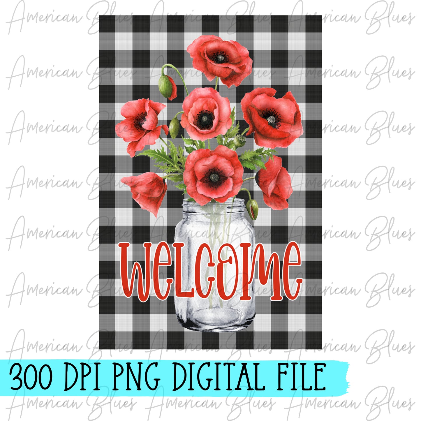 Welcome/poppy GARDEN FLAG DIGITAL