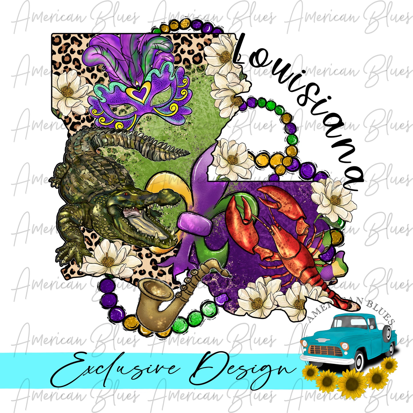 Louisiana State- Mardi Gras style