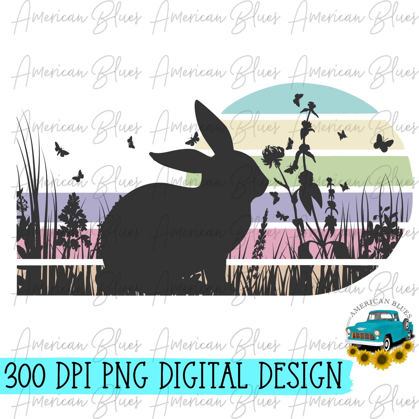 Retro Spring Bunny