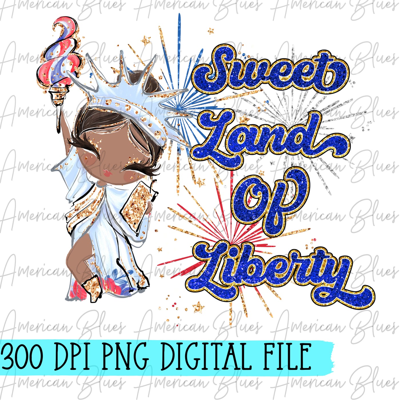 Sweet Land of Liberty- dark hair & skin
