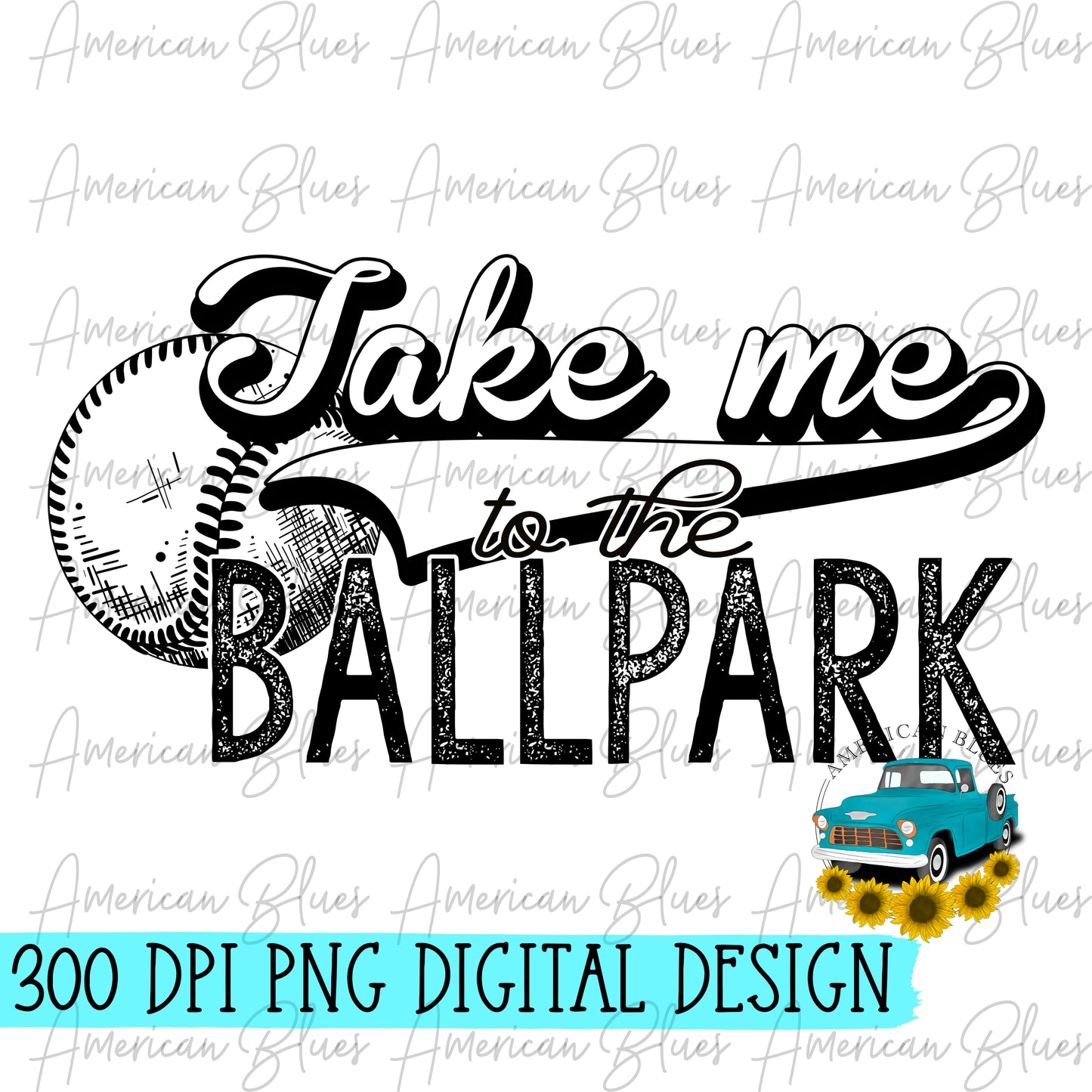 Take me to the ballpark- single color
