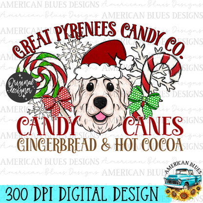 Christmas Dog Candy co digital design | American Blues Designs