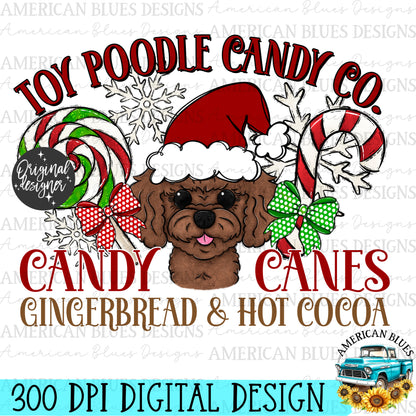 Christmas Dog Candy co digital design | American Blues Designs