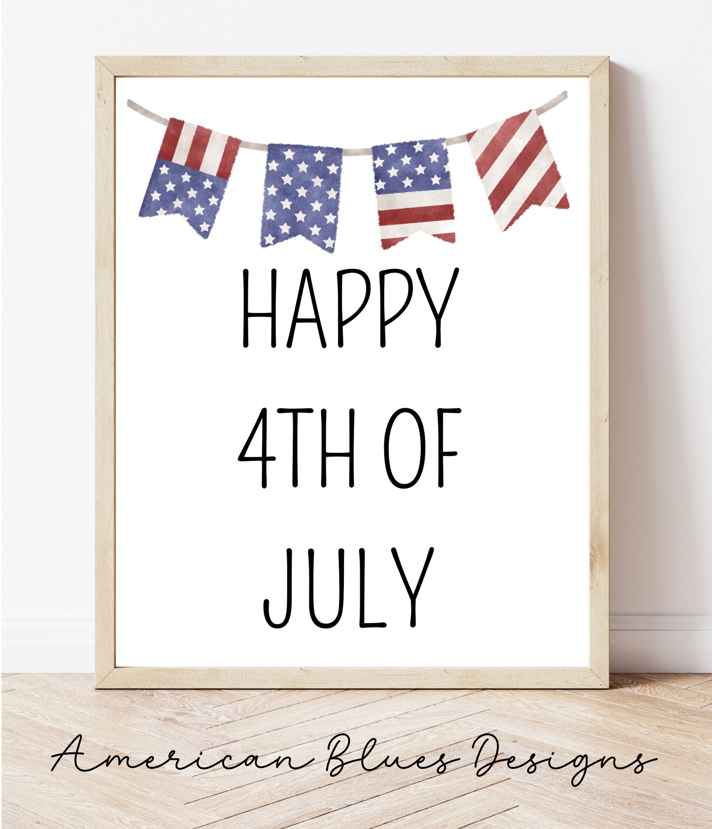 Happy 4th of July, Freedom, Happy Birthday America Printable Wall Art