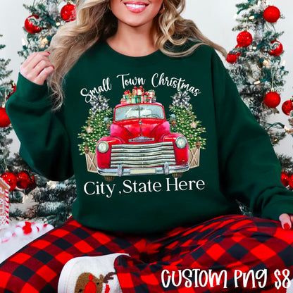 Small Town Christmas- Customize with City & State