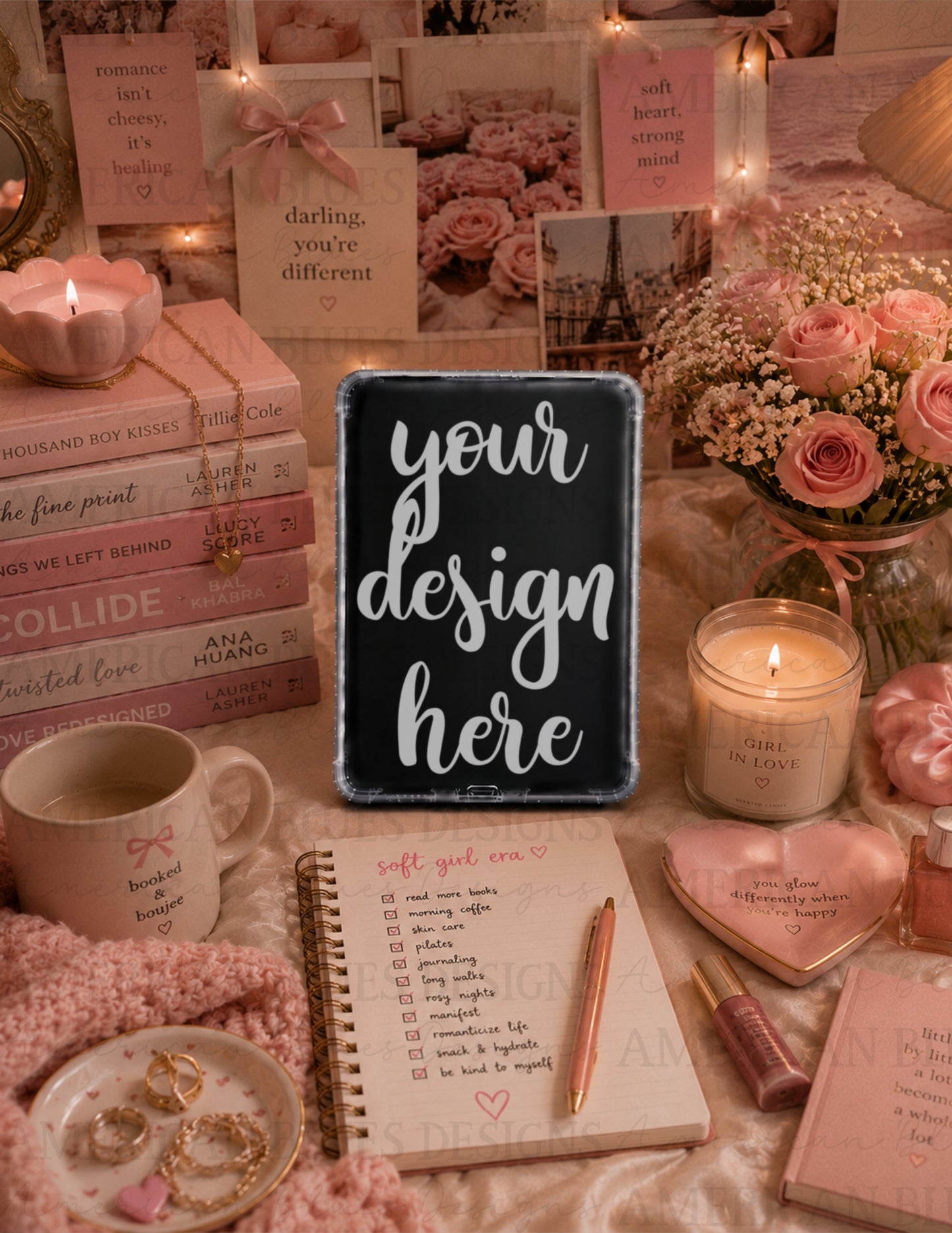 Soft Girl 2 Kindle case mockup