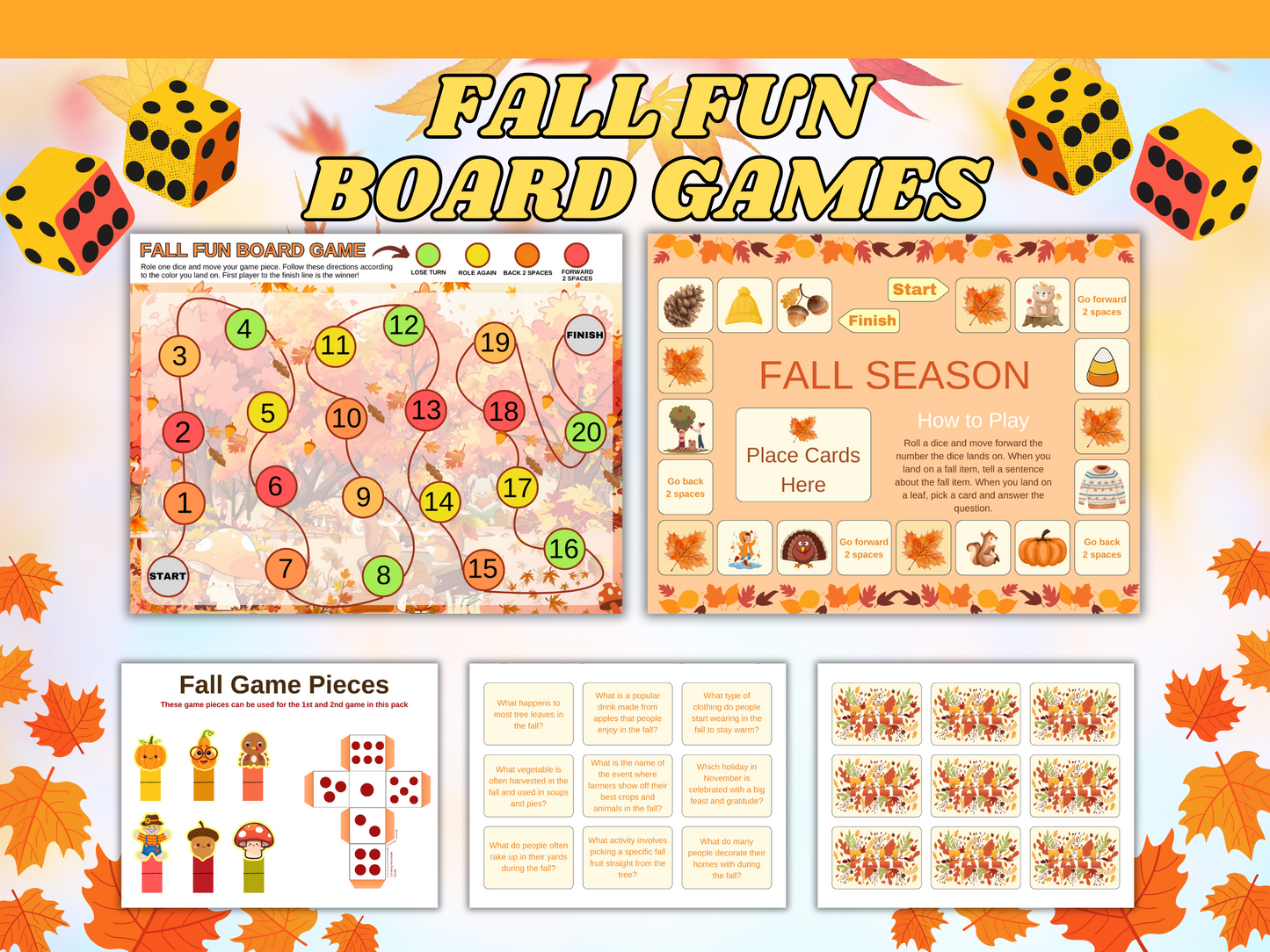 Fall themed board games