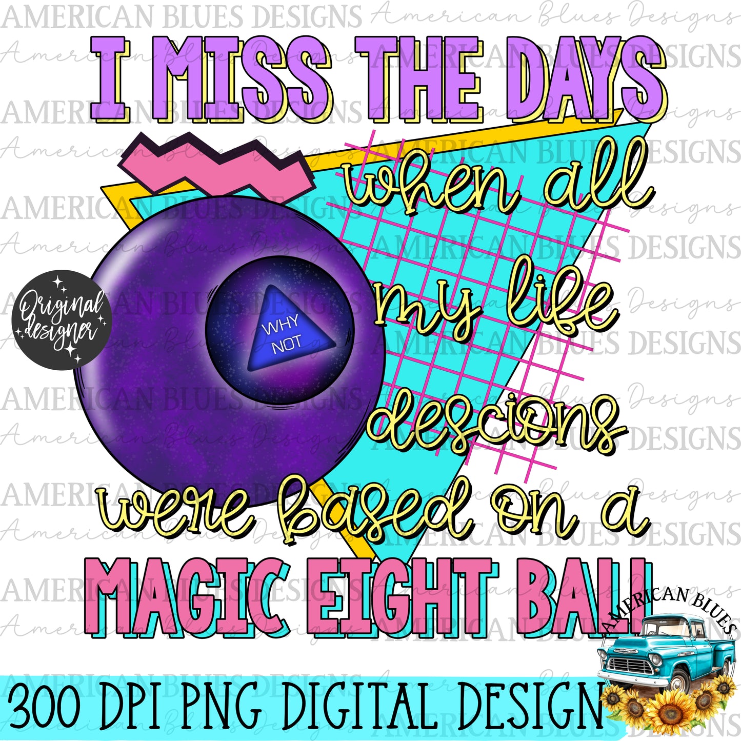 Magic Eight Ball digital design | American Blues Designs