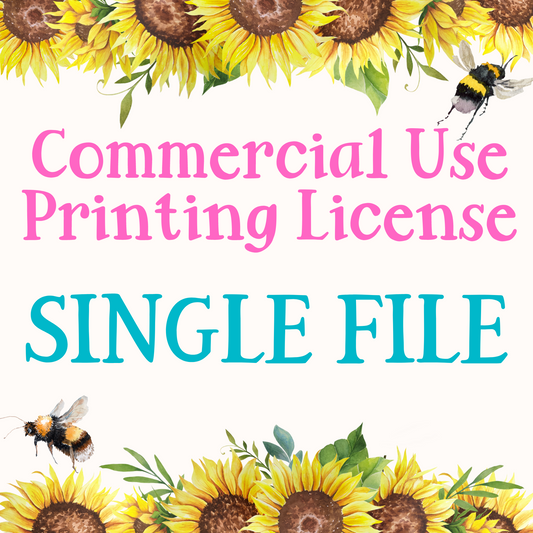 Commercial Use Printing License for single design