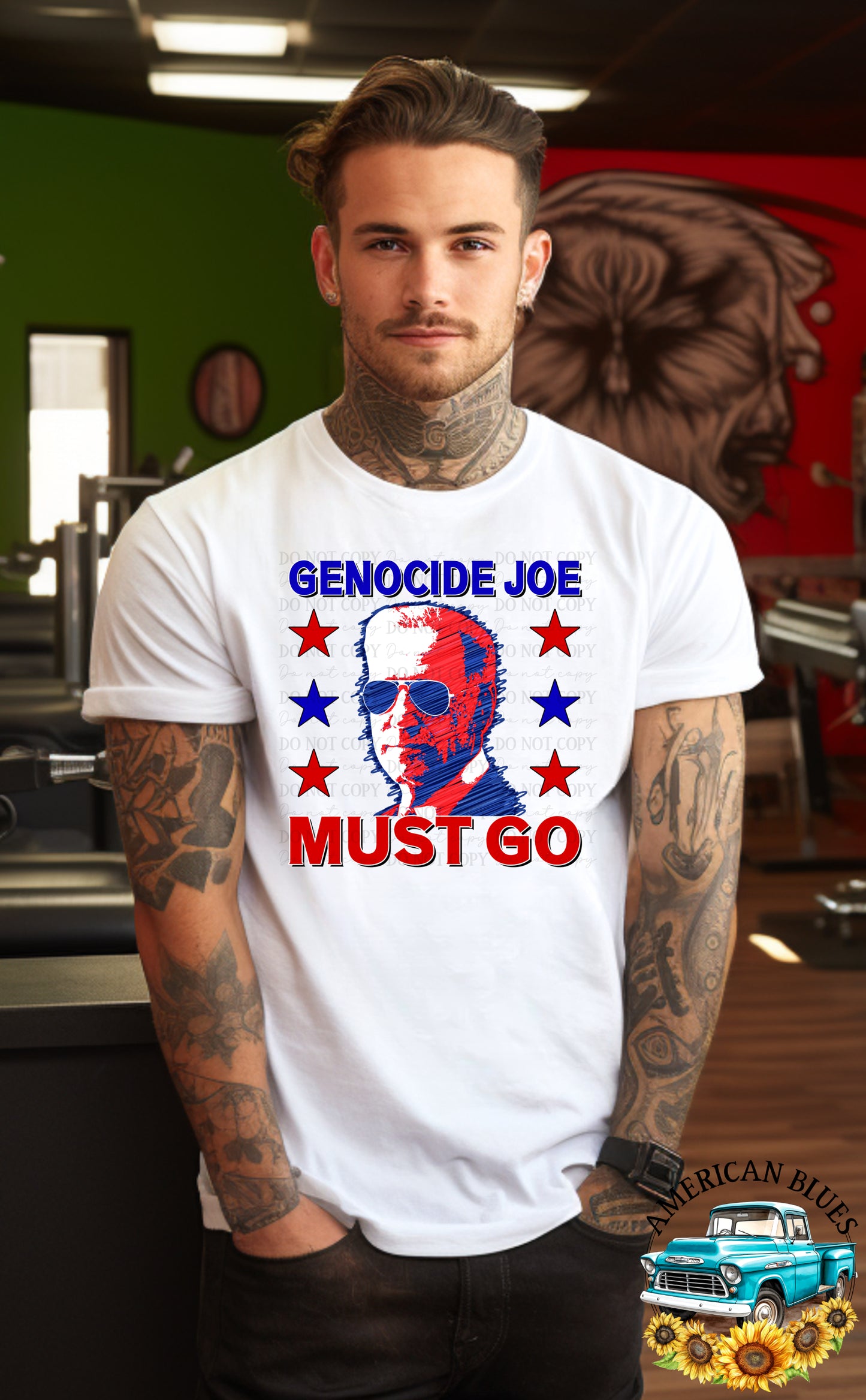 Genocide Joe needs to go digital design | American Blues Designs