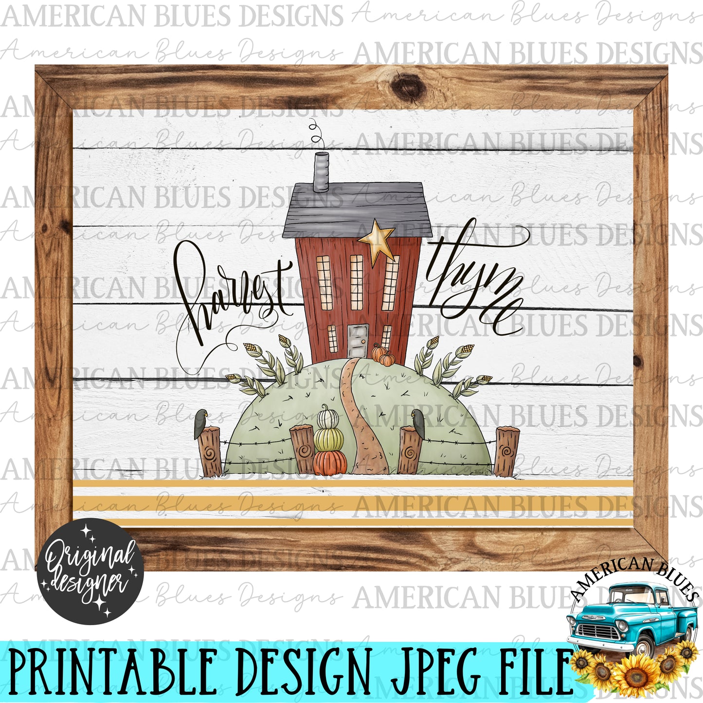 Harvest Thyme printable art | American Blues Designs