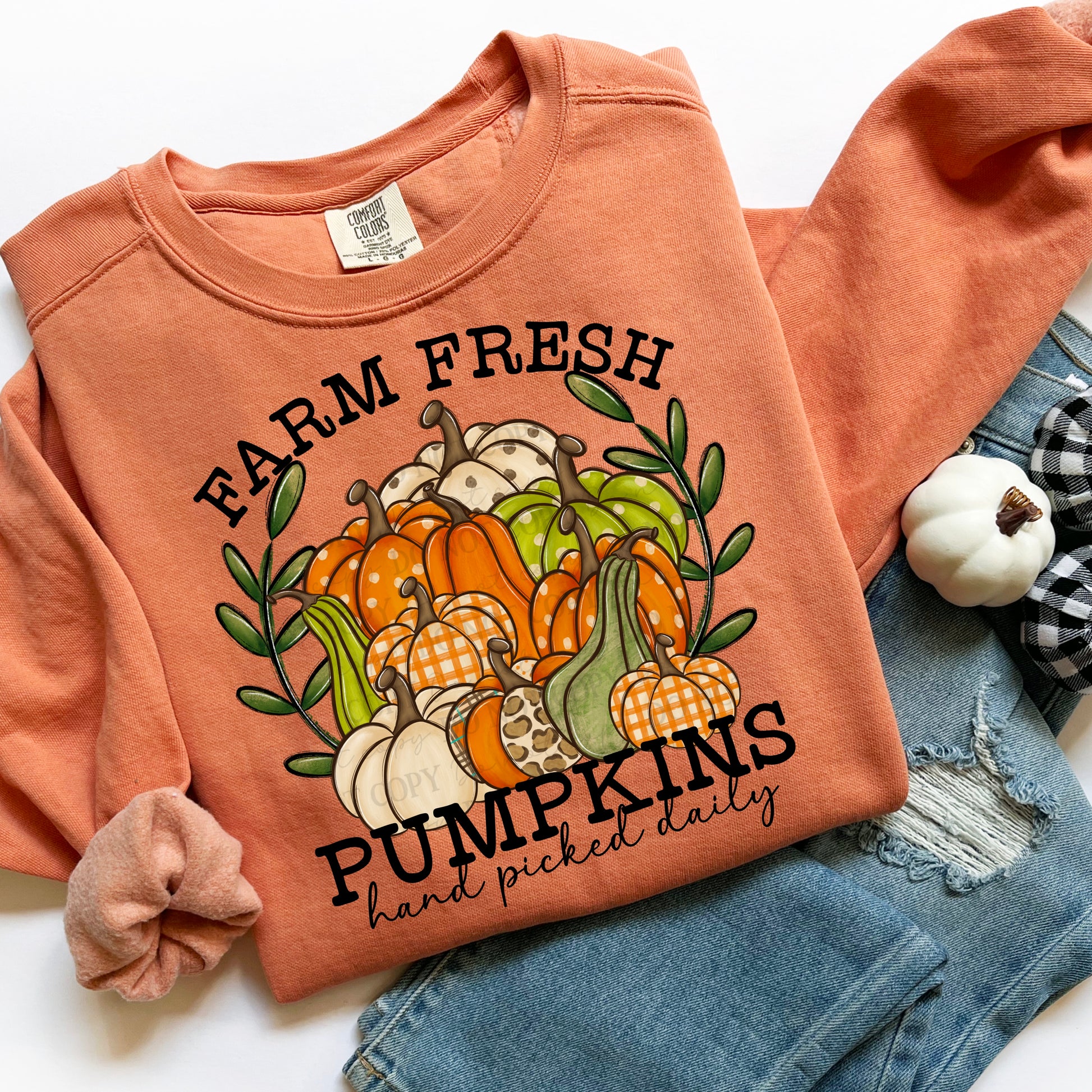 Farm Fresh Pumpkins digital design | American Blues Designs 