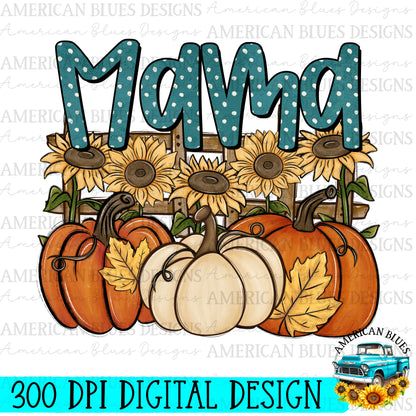 Mama Pumpkin Patch Name digital design | American Blues Designs 