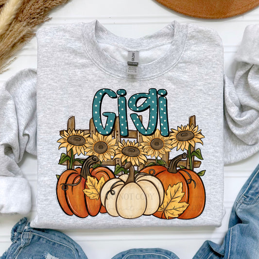 Gigi Pumpkin Patch Name digital design | American Blues Designs 