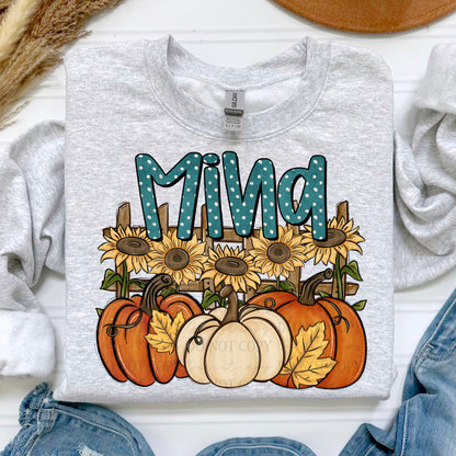 Mina Pumpkin Patch Name digital design | American Blues Designs 