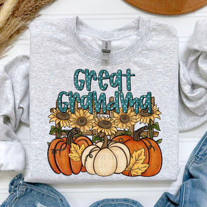 Great Grandma Pumpkin Patch Name digital design | American Blues Designs 