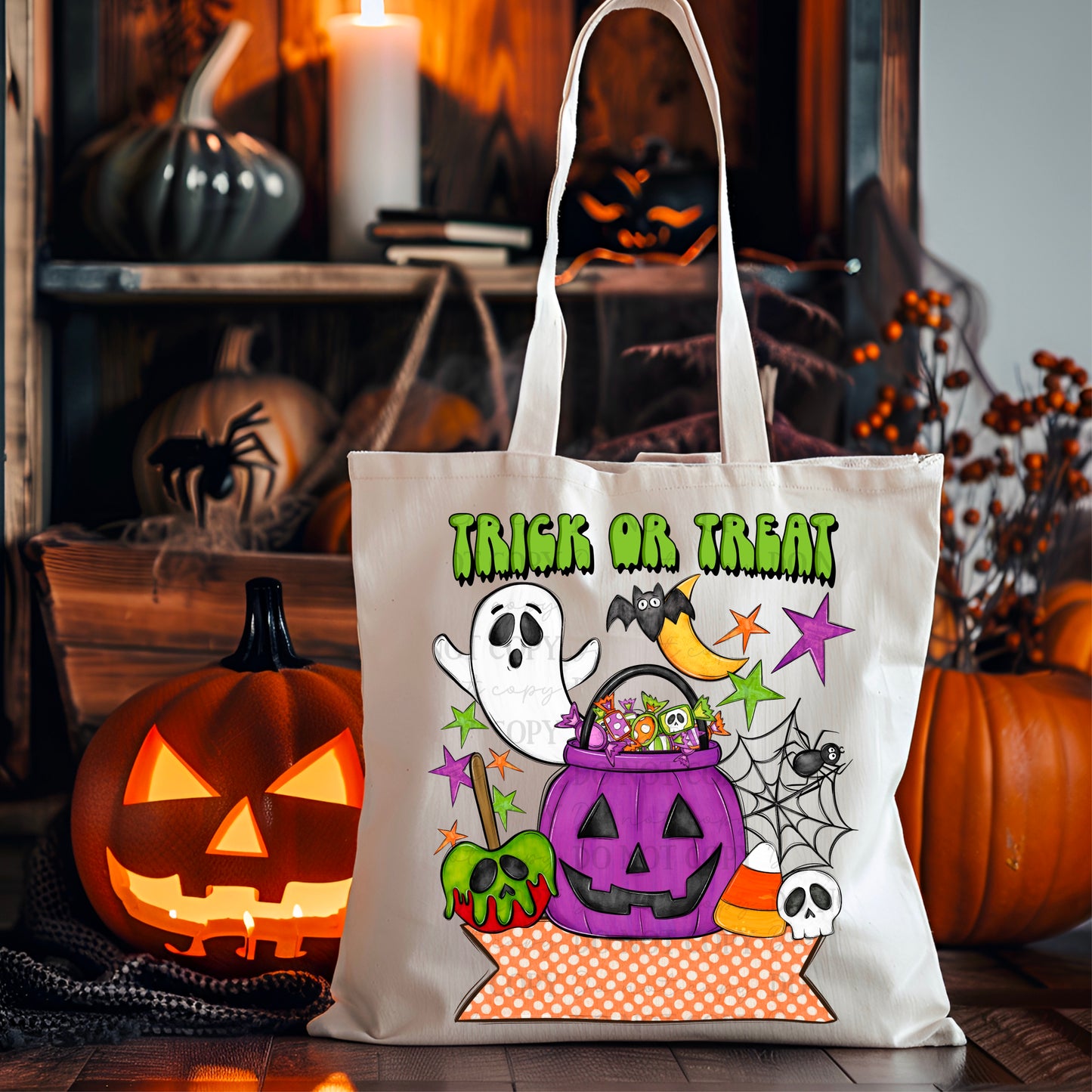 Spooky Things Trick or Treat digital design | American Blues Designs