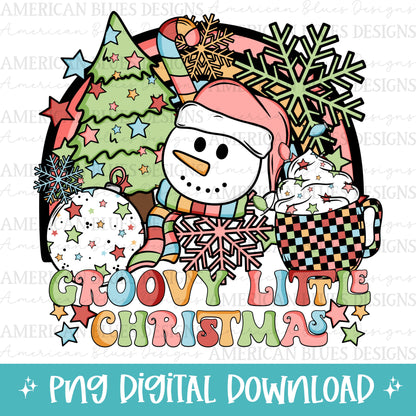 Groovy Little Christmas digital design  American Blues Designs