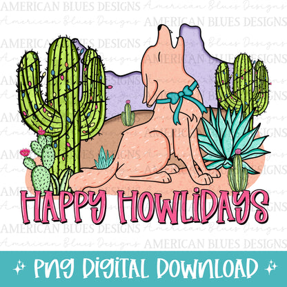 Happy Howlidays digital design | American Blues Designs