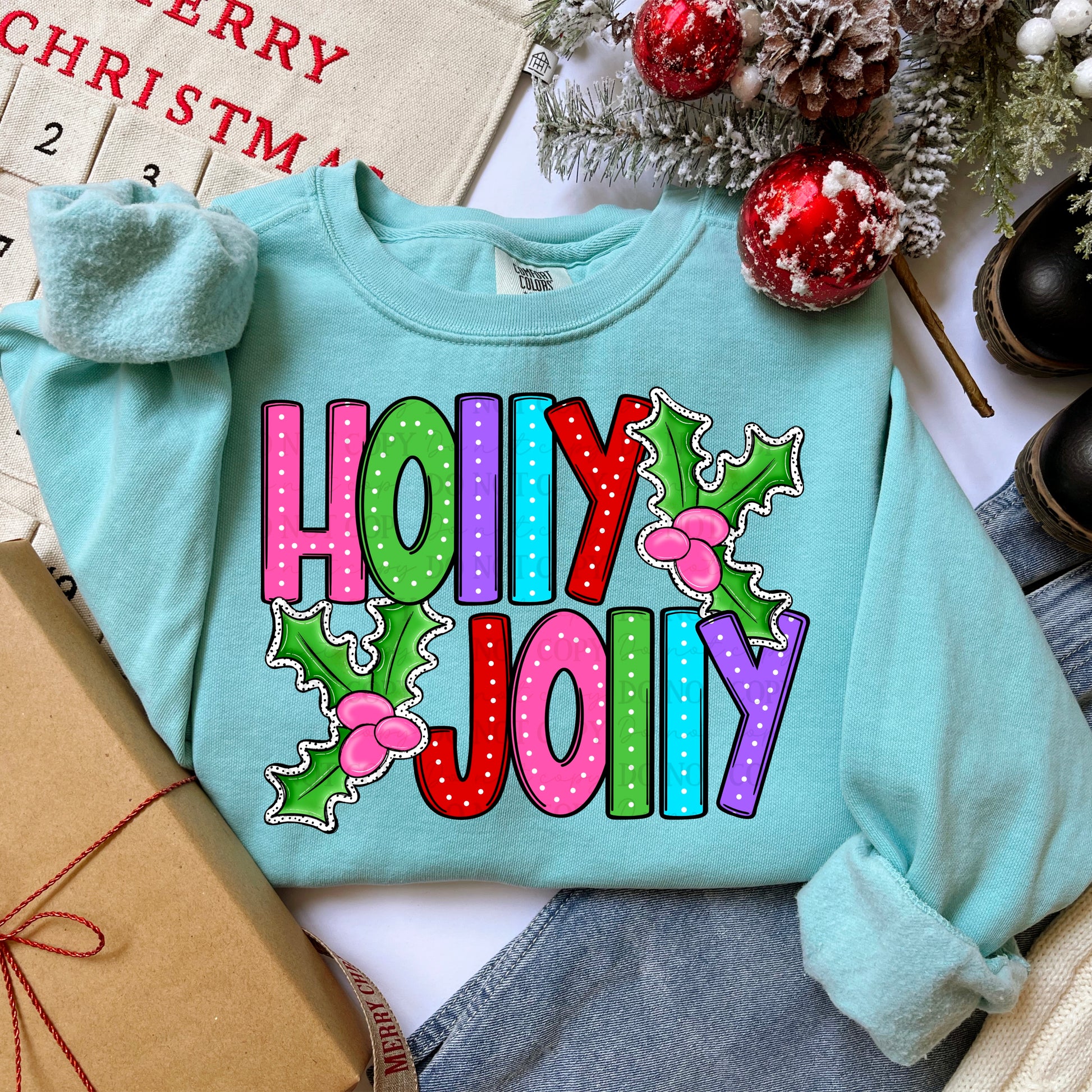 Holly Jolly digital design | American Blues Designs