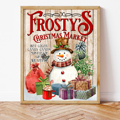 Frosty's Christmas Market printable | American Blues Designs