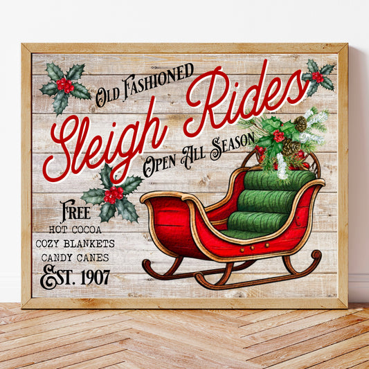 Old Fashioned Sleigh Rides printable | American Blues Designs