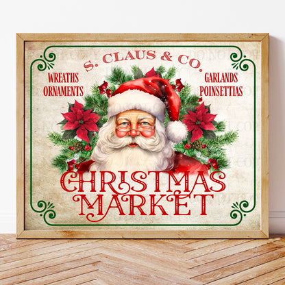 S. Claus & Co Christmas Market printable | American Blues Designs