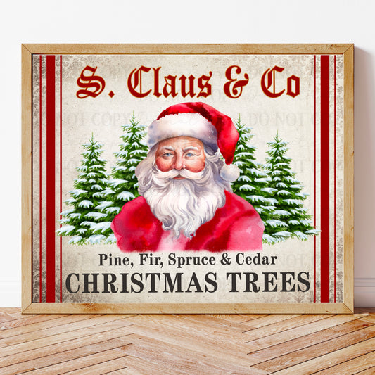 S. Claus & Co Christmas Trees printable | American Blues Designs