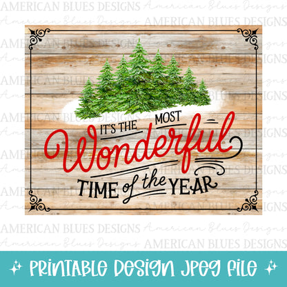 It's the most Wonderful time of the year printable | American Blues Designs