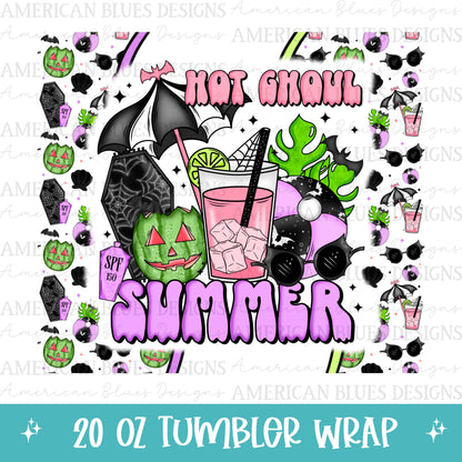 Hot Ghoul Summer 20oz tumbler wrap