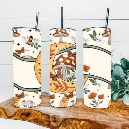 Moon & Shroom 20oz tumbler wrap 2 colorways