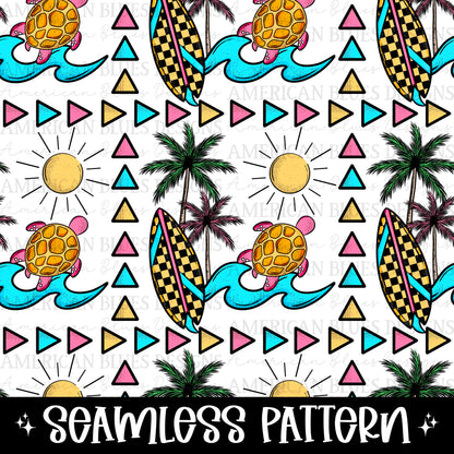Turtle Beach 2 colorways & Coordinating seamless pattern