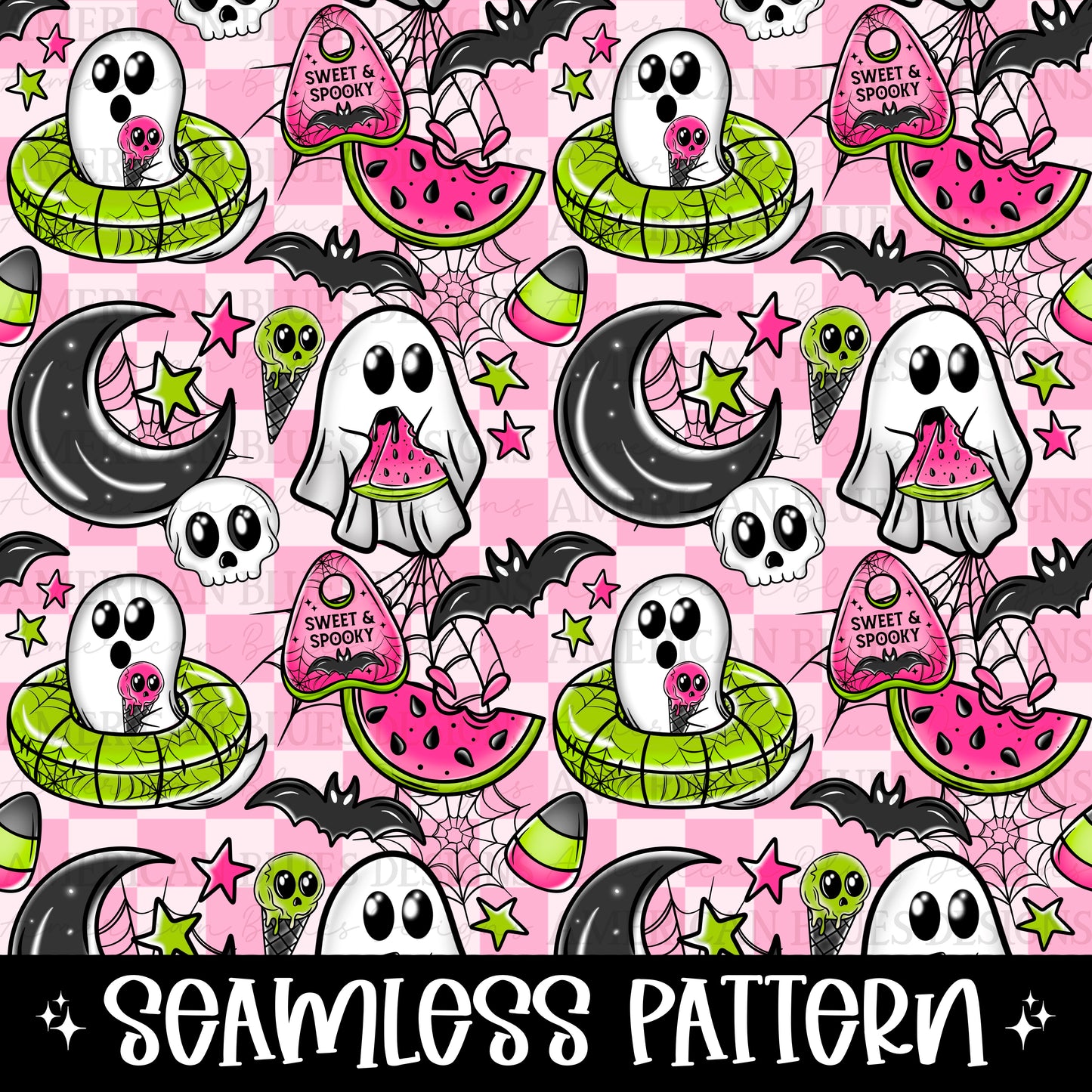 Spooky & Sweet seamless pattern