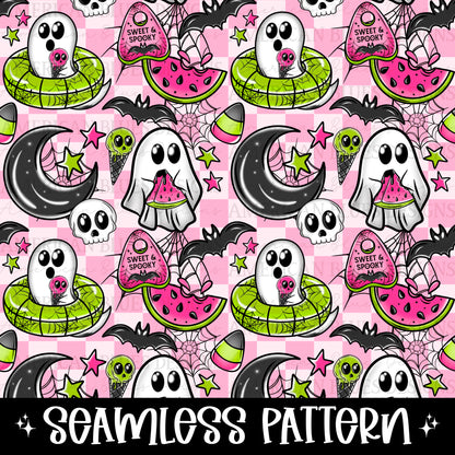 Spooky & Sweet seamless pattern