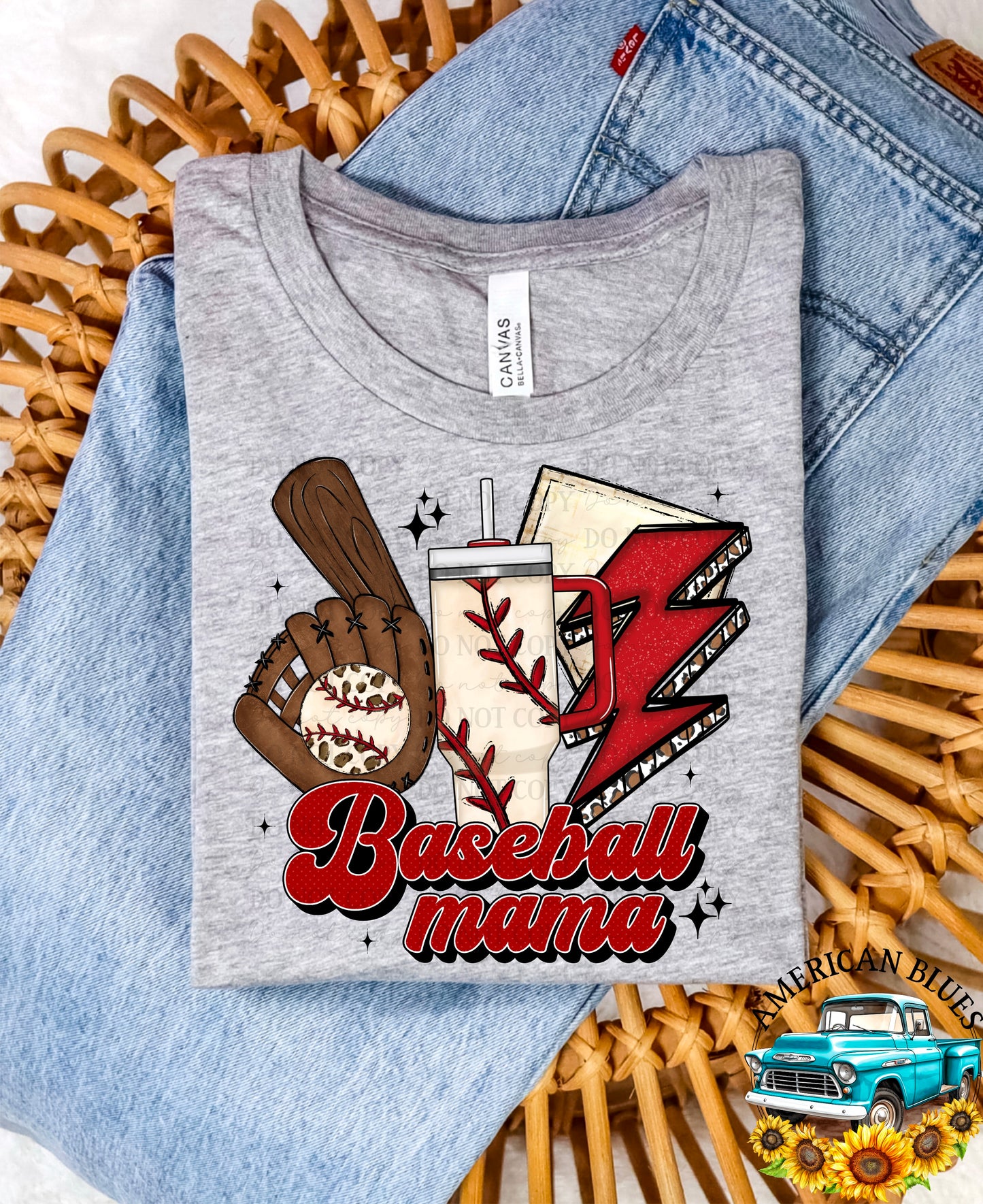 Baseball Mama digital design | American Blues Designs