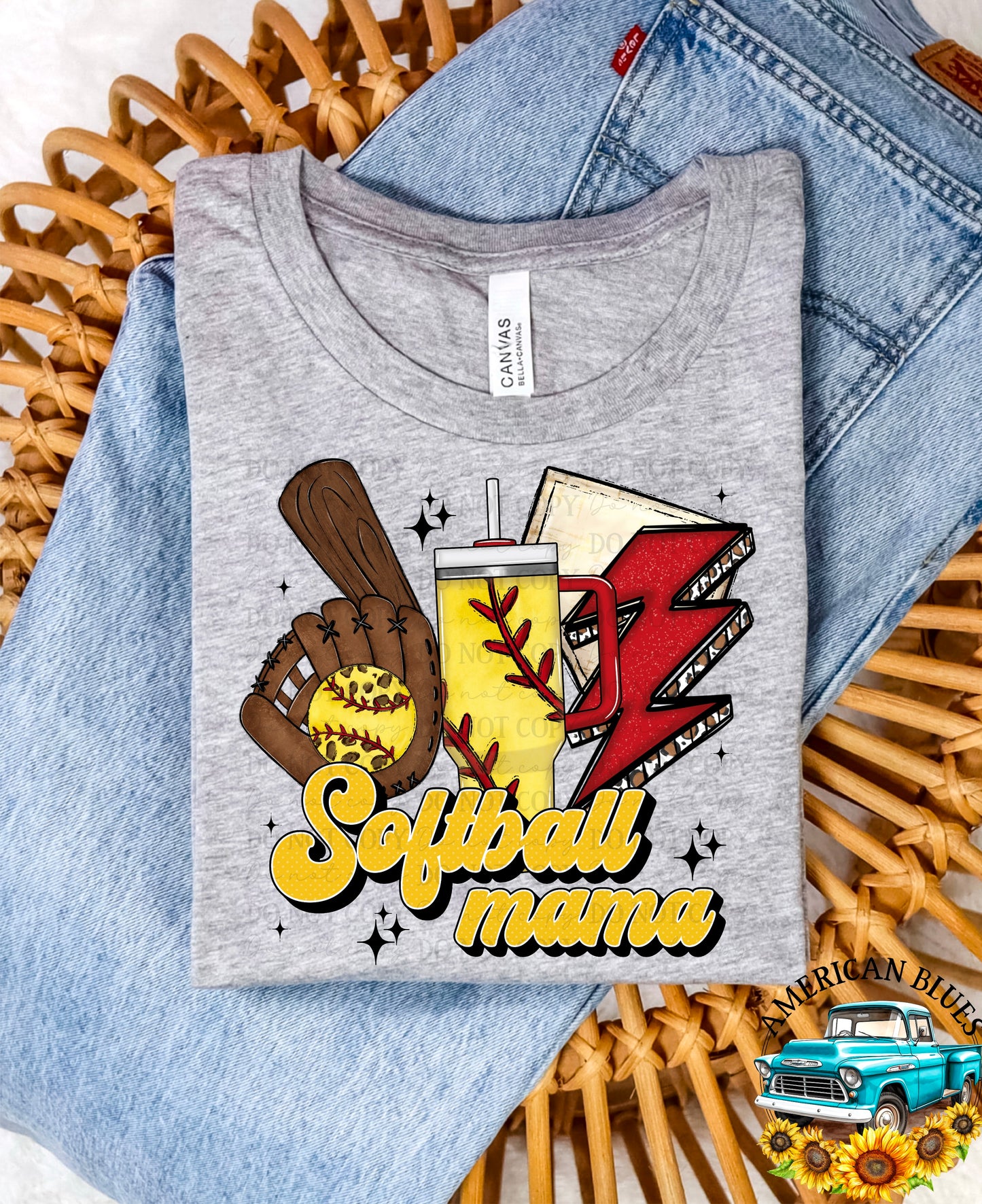 Softball Mama digital design | American Blues Designs