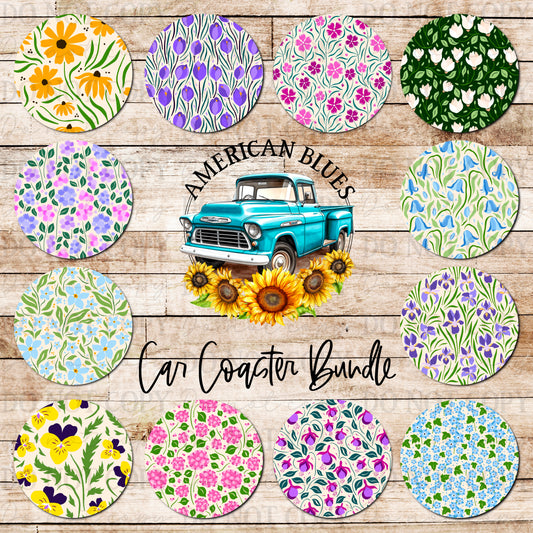 Wildflower Meadows car coaster bundle