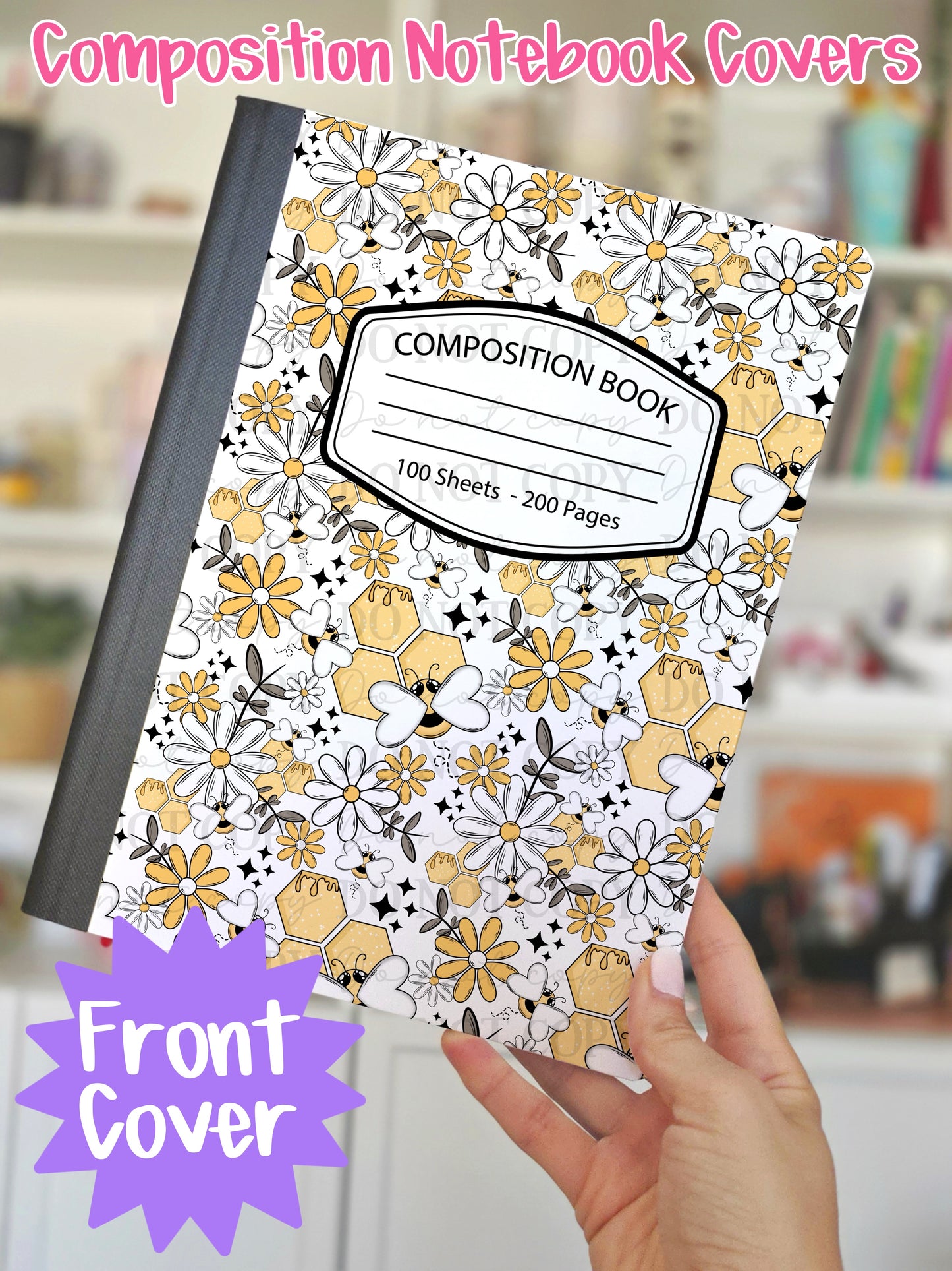 Honey Bee Composition Notebook Cover