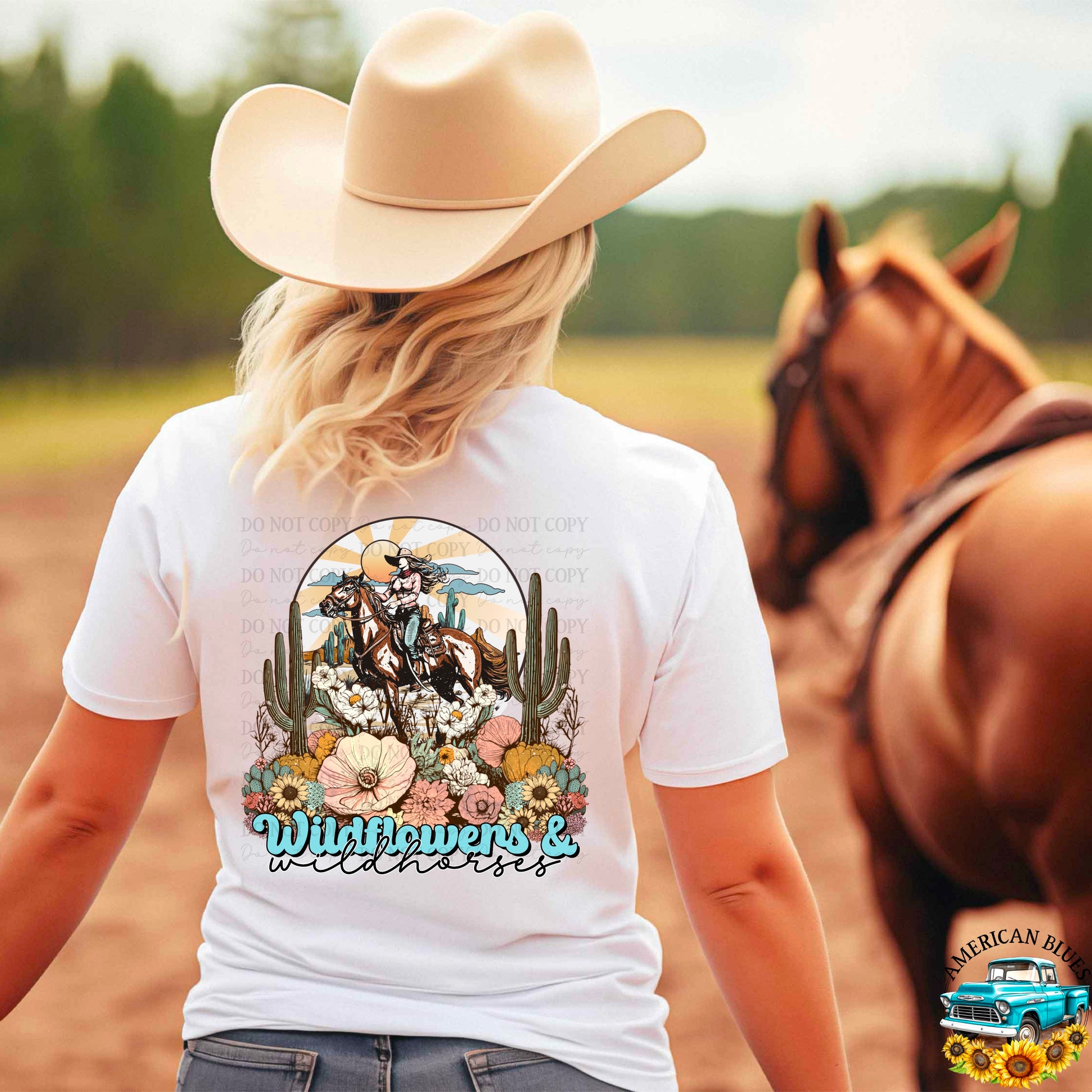 Wildflower & Wildhorses l digital design | American Blues Designs 