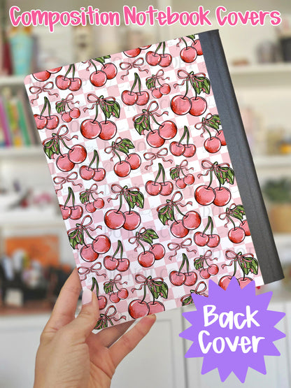 Checkered Cherries Composition Notebook Cover