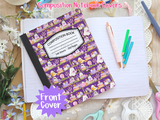 Magical Bookish Ghostie Composition Notebook Cover
