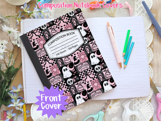 Spooky Girl Patchwork Composition Notebook Cover