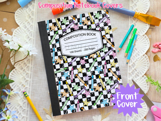 Stars & Crayons Composition Notebook Cover