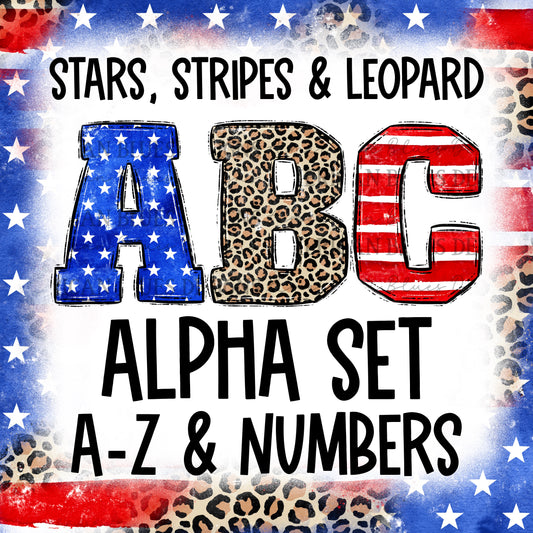 Stars, Stripes & Leopard Alpha Set